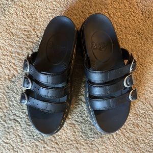 Dr. Martens Women's Blaire Hydro Leather Slide Sandals